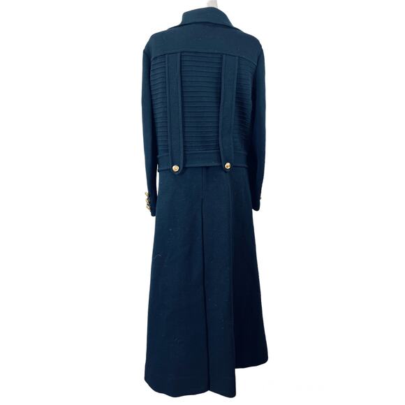 Vintage Palio Wool Maxi Dress Black Long Sleeve Coat - Picture 9 of 9